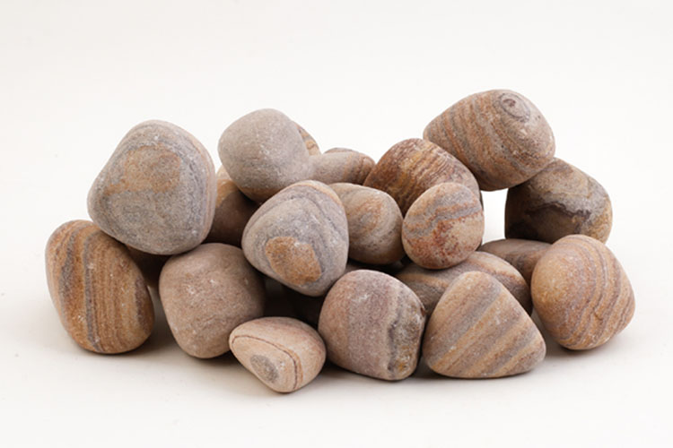 Rainbow Sandstone Tumbled Pebbles, for Floor Designs, Cladding, Flooring, Exterior, Garden Area, float Pool Area