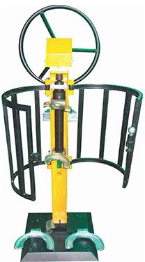 MECHANICAL COIL SPRING COMPRESSOR WITH SAFETY STAND