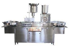 High Speed Automatic Sterile Injectable Powder Filling cum Rubber Stoppering Machine