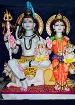 Shiva Pravati Marble God Statue