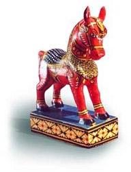 PAINTED WOODEN HORSE