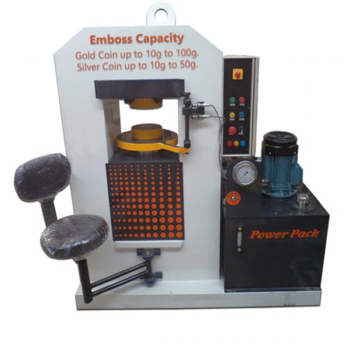 GOLD AND SILVER COINS EMBOSSING HYDRAULIC PRESS MACHINE