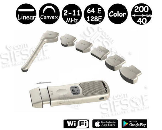 Multi head Color Ultrasound Scanner Wireless pocket Ultrasound probe SIFULTRAS-8.51