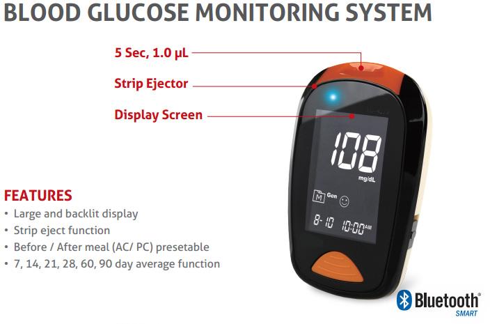 SIFHEALTH-2.8 Glucose Meter with Ketone Warning