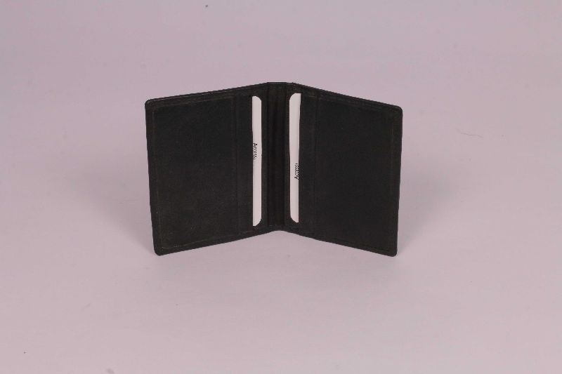 Leather Card Holder, Color : black