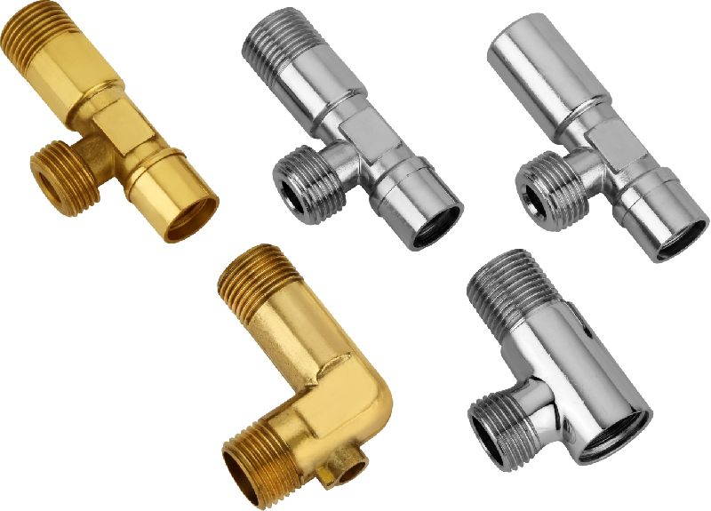 Brass Angle Valves, Color : Silver