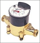 Dry dial water meter