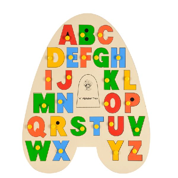 Alphabet Tray With Knobs