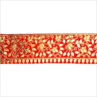 Saree Border Gota Work Lace, Feature : Appealing look, Magnificent designs, Smooth finish