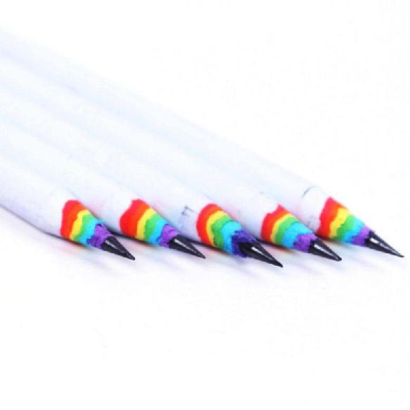 Rainbow Paper Pencil, Length : 7 Inches
