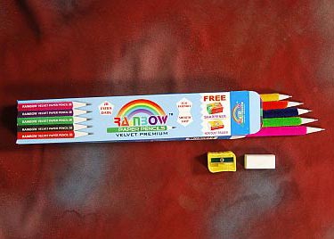 Paper Rainbow Velvet Pencil, Feature : Eco-friendly, cute