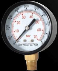 Pressure Gauges, Connection : Brass Bottom Conection