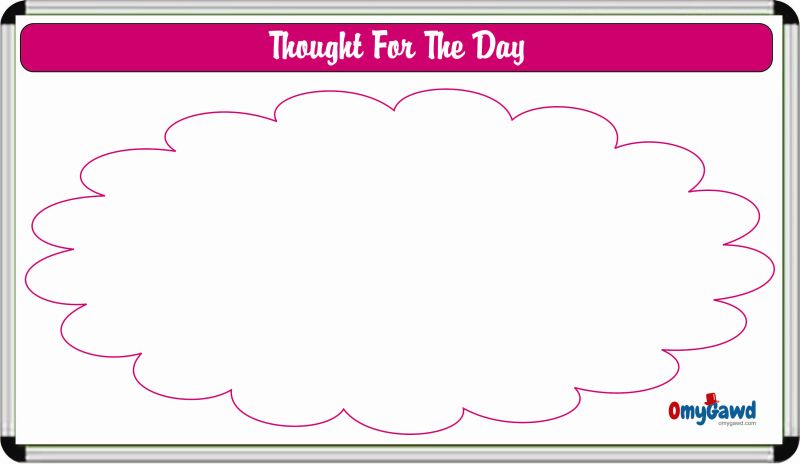 Thought For The Day Board, Color : White