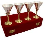 German Silver Wine Glass Set