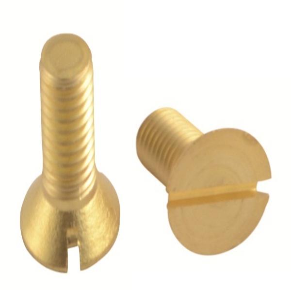 Brass CSK Slotted Flat Screws