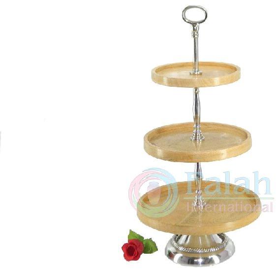 Cake Stand Wooden & Metal
