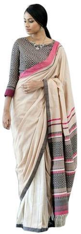Cotton Sarees, for Anti-Wrinkle, Occasion : Casual Wear