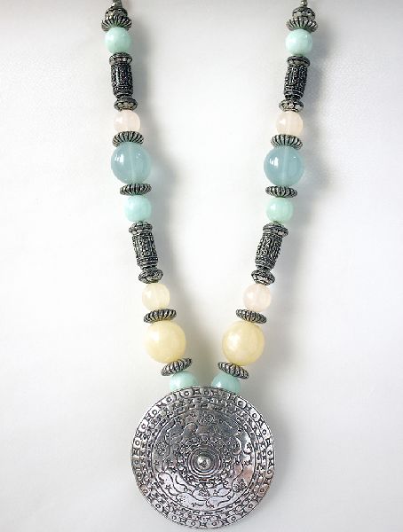 Exclusive Sliver Turquoise Stone Necklace