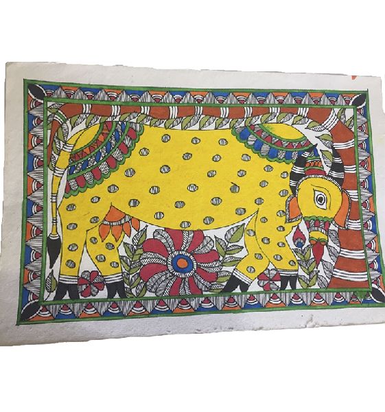 Traditional Madhubani Painting Depicting