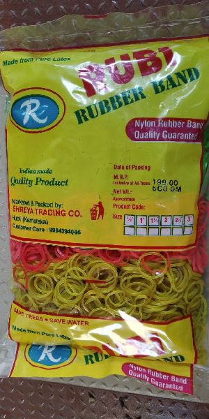 Rubi 500 Rubber Bands, Shape : Round
