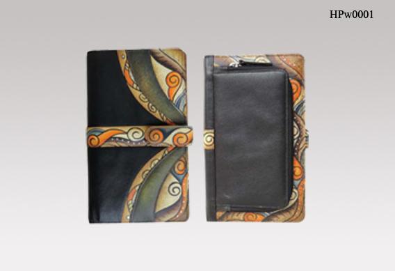 HANDPAINTED LEATHER WALLET