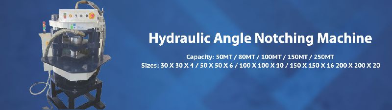 Hydraulic angle notching machine