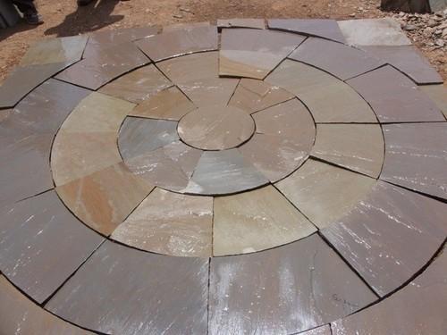 Sunrise Sandstone Circle Tiles