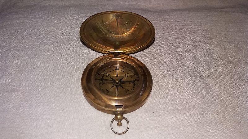 Brass Push Compass, Size : 3 inches