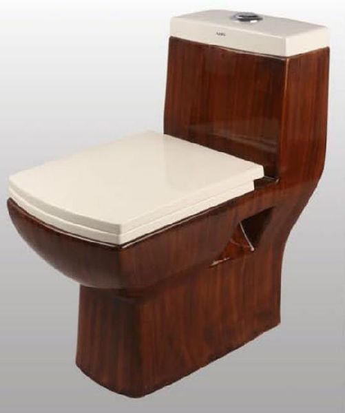 Wooden Type One Piece Water Closet, Color : Brown