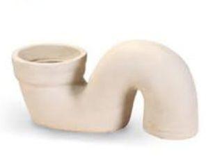 Ceramic Pipe S Trap, Color : Off White