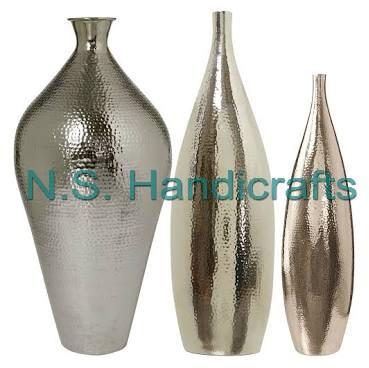 Polished Steel Decorative Flower Pot, for Decoration