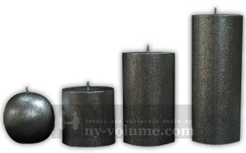 Hand Painted Wax candle, Color : Silver