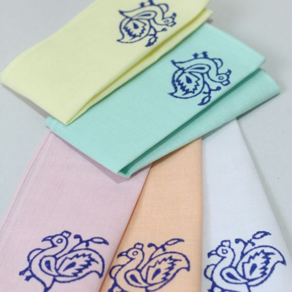 Cotton Block Printed Handkerchiefs