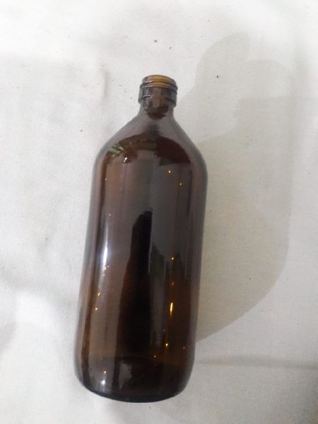 amber color glass bottle