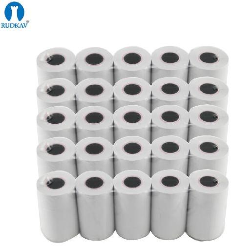 RudkavBilling Machine Thermal Paper Roll with 55 GSM (79 mm x 30 Meter) Pack of 40