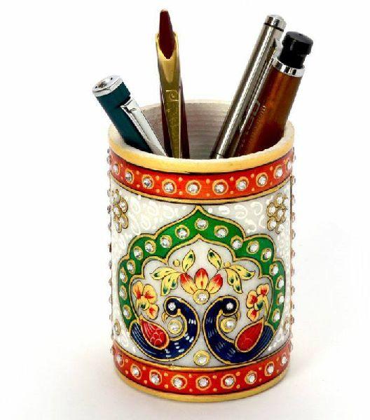 Marble Pen Holder, for HOME DECORATION, Color : Customised
