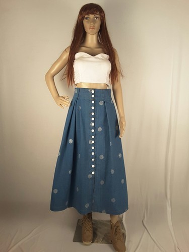 Double Pleated Long Skirt