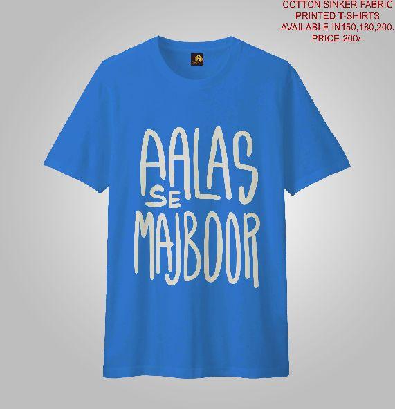 MEN PRINTED T-SHIRTS (AALS SE MAJBOOR), Size : Small, Medium, Large