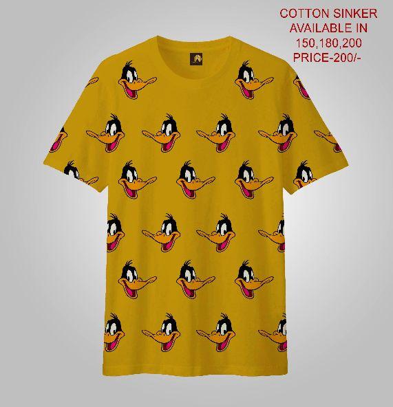 MEN PRINTED T-SHIRTS (DUCK PRINTED), Size : Small, Medium, Large