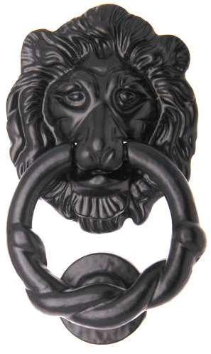 6 Inch Lion Home Knocker, Color : Black