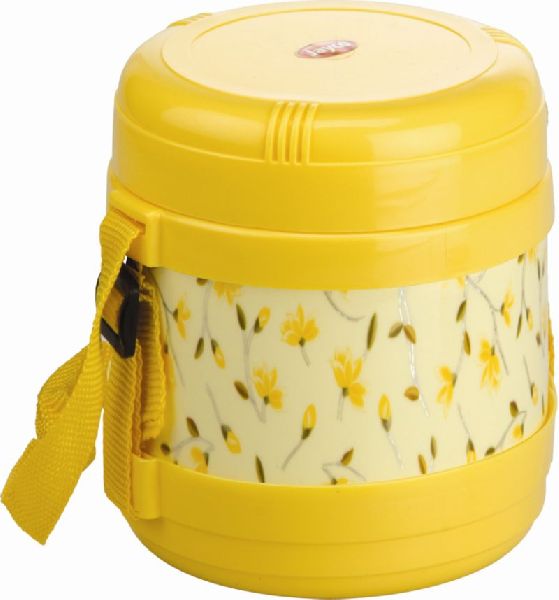 Round Jayco Everest Triple Layer Lunch Box, Color : Yellow