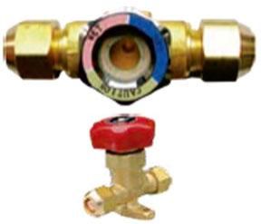 SHUT OFF VALVE & LIQUID LINE INDICATOR