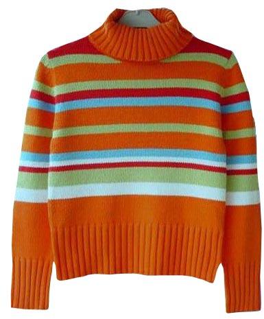 Kids Turtleneck Sweater, Color : Orange/Green/Red/Blue