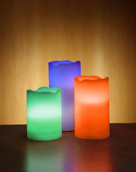 3 Color Changing led candles