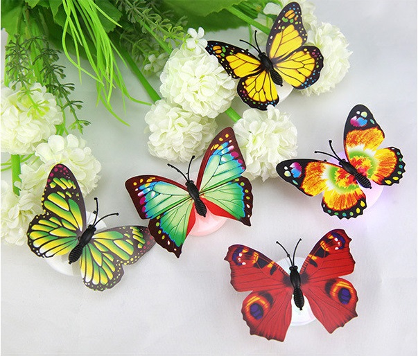 Butterfly LED night stickers