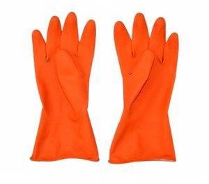 Rubber Hand Gloves, for Chemical Industry, Color : Red