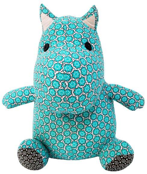 Fabric Toy - acqua Hippo