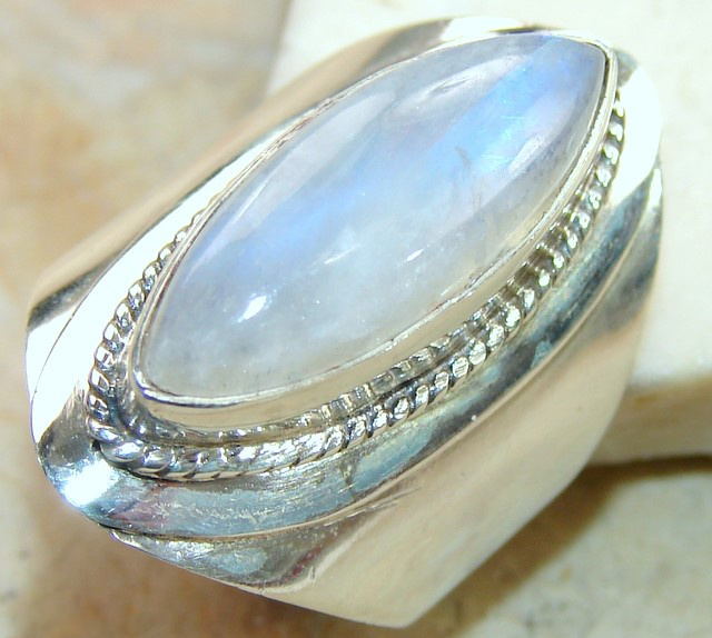 Rainbow moonstone Ring