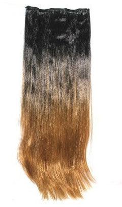 Multi Colored Clip On Straight Hair Extension