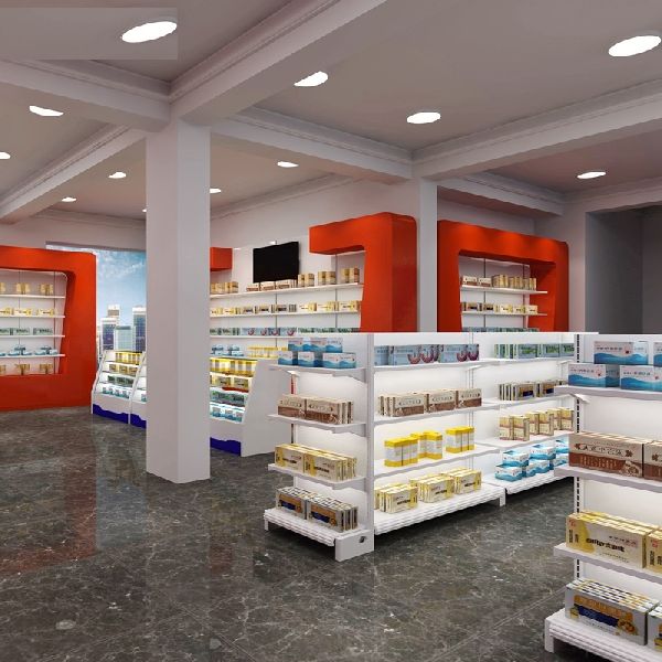 Modern Medical Store Counter Furniture Drugstore Retail